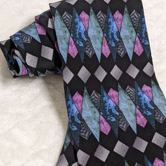 Men's Vintage 100% Silk Tie - Cocktail Collection (Vodka Under a Microscope) - Picture 8 of 12